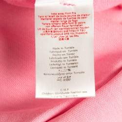 Givenchy Pink Logo Embroidered Cotton Blend Hoodie Dress 12 Y