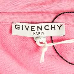 Givenchy Pink Logo Embroidered Cotton Blend Hoodie Dress 12 Y
