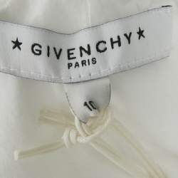 Givenchy Kids White Broderie Fracaise Cotton Ruffled Dress 10 Yrs