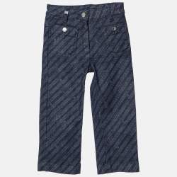 Givenchy Blue Logo Pattern Denim Jeans 6 Yrs