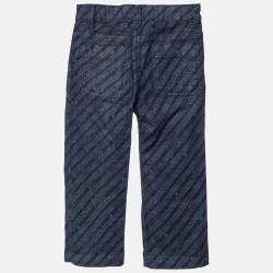 Givenchy Blue Logo Pattern Denim Jeans 6 Yrs