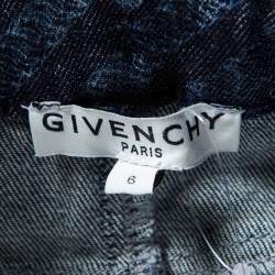 Givenchy Blue Logo Pattern Denim Jeans 6 Yrs