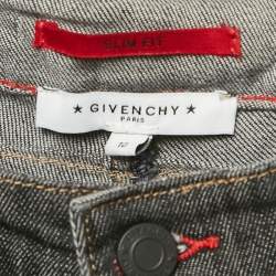 Pre Owned Givenchy Kids Grey Denim Slim Fit Jeans 10 Yrs Waist 25"