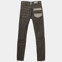 Pre Owned Givenchy Kids Grey Denim Slim Fit Jeans 10 Yrs Waist 25"