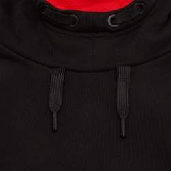 Pre Owned Givenchy Black Kids Black Logo Band Detail Cotton Knit Hoodie 8 Yrs