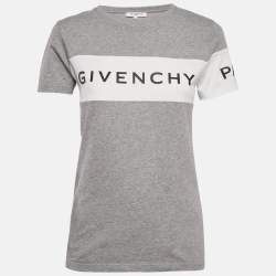 Pre Owned Givenchy Kids Grey Logo Print Jersey T-Shirt 12+ Yrs