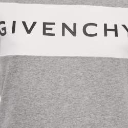 Pre Owned Givenchy Kids Grey Logo Print Jersey T-Shirt 12+ Yrs
