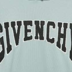 Pre Owned Givenchy Kids Blue Logo Embroidered Hoodie 12+ Yrs