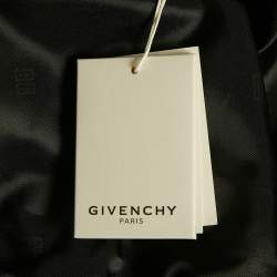Pre Owned Givenchy Kids Logo Embroidered Faux Leather Bomber Jacket 6 Yrs 