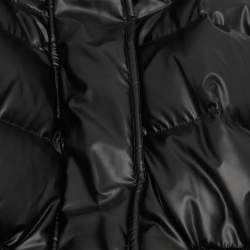 Pre Owned معطف جيفنشي منفخ أسود صناعي 8 سنوات