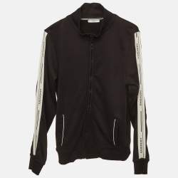 مملوكة مسبقًا Givenchy Kids Black Jersey Zip-Up Track Jacket 12Yrs