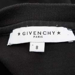 Pre Owned Givenchy Kids Black Logo Print Jersey T-Shirt 8Yrs