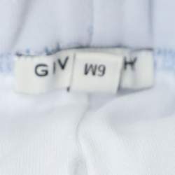 Pre Owned Givenchy Light Blue Logo Printed Stretch Cotton Set 6M