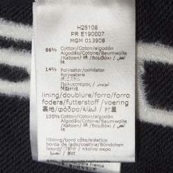 مملوكة مسبقًا Givenchy Navy Blue Cotton Knit Zip Up Bomber Jacket 12 Yrs