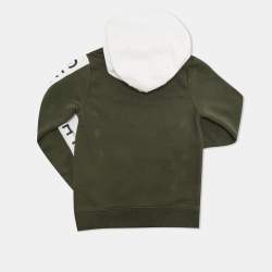 Pre Owned Givenchy Green Jersey Long Sleeve Side Stripe Hoodie 6 Yrs 