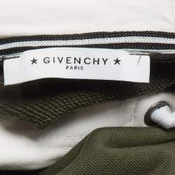 Pre Owned Givenchy Green Jersey Long Sleeve Side Stripe Hoodie 6 Yrs 