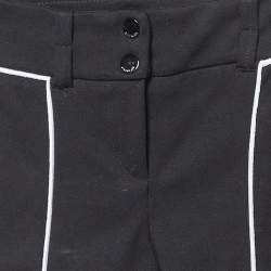 Givenchy Kids Black Cotton Blend Logo Embroidered Pants 4 Yrs