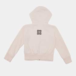 Givenchy Pink Logo Print Cotton Zip-Up Hooded Jacket 8 Yrs