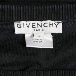 Pre Owned Givenchy Kids Black Cotton Logo Band Strip Tie Waist Dress 12 Yrs 