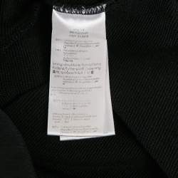 Pre Owned Givenchy Kids Black Cotton Logo Band Strip Tie Waist Dress 12 Yrs 