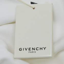 Pre Owned Givenchy Kids White Logo Cotton Blend Striped Collar Sweater 6 Yrs 