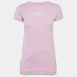 Pre Owned فستان جيفنشي أطفال بنفسجي بطبعة شعار قطني 10 سنوات