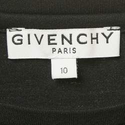 مملوكة مسبقًا توب جيفنشي قطن محاك بتفاصيل شعار أسود 10 سنوات