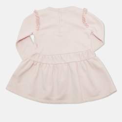مملوكة مسبقًا فستان مزخرف قطن بشعار وردي للأطفال من جيفنشي 2 سنة