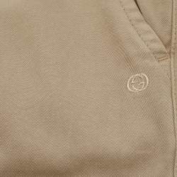 Pre Owned Gucci Kids White / Brown Cotton Shirt & Pants Set 18/24 Months 