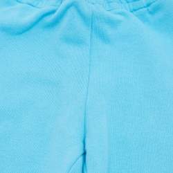 Pre Owned Gucci Kids Blue Logo Print Cotton Joggers 6 Yrs