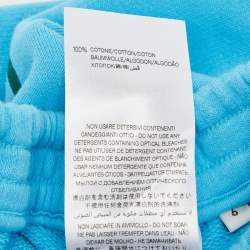 Pre Owned Gucci Kids Blue Logo Print Cotton Joggers 6 Yrs