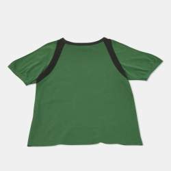 Pre Owned Gucci Kids Green Printed Cotton T-Shirt 10 Y