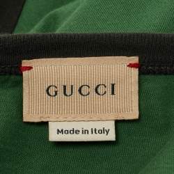 Pre Owned Gucci Kids Green Printed Cotton T-Shirt 10 Y