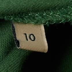 Pre Owned Gucci Kids Green Printed Cotton T-Shirt 10 Y