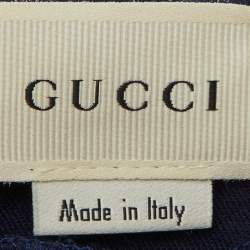 Pre Owned Gucci Kids Red/Navy Blue Jersey Dress Size 12/18 M