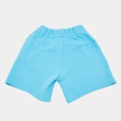 Pre Owned Gucci Kids Blue Logo Print Cotton Shorts 6 Yrs 