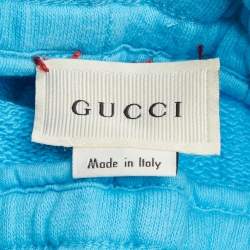 Pre Owned Gucci Kids Blue Logo Print Cotton Shorts 6 Yrs 