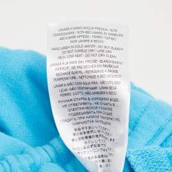 Pre Owned Gucci Kids Blue Logo Print Cotton Shorts 6 Yrs 