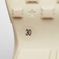 Pre Owned Gucci Cream Leather Kids Rhyton Trainer Sneakers Size 30