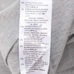 Pre Owned Gucci Grey Collar Jersey Polo T-Shirt 8 Yrs