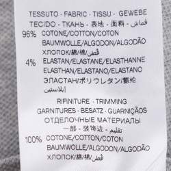 Pre Owned Gucci Grey/Red Web Collar Jersey Polo T-Shirt 8 Yrs