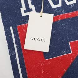 Pre Owned Gucci White Printed Jersey Crewneck T-Shirt 5 Years
