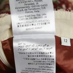 Gucci Cream/Red Tweed Gathered Mini Skirt 12 Yrs