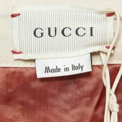 Gucci Cream/Red Tweed Gathered Mini Skirt 12 Yrs