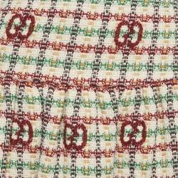 Gucci Cream/Red Tweed Gathered Mini Skirt 12 Yrs