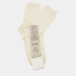 Gucci Cream Logo Intarsia Knit Socks (10)