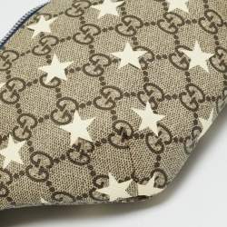 Pre Owned Gucci Beige GG Supreme Star Canvas Belt Bag