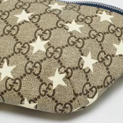 Pre Owned Gucci Beige GG Supreme Star Canvas Belt Bag