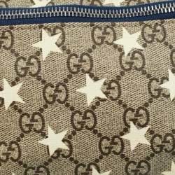 Pre Owned Gucci Beige GG Supreme Star Canvas Belt Bag