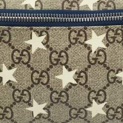 Pre Owned Gucci Beige GG Supreme Star Canvas Belt Bag